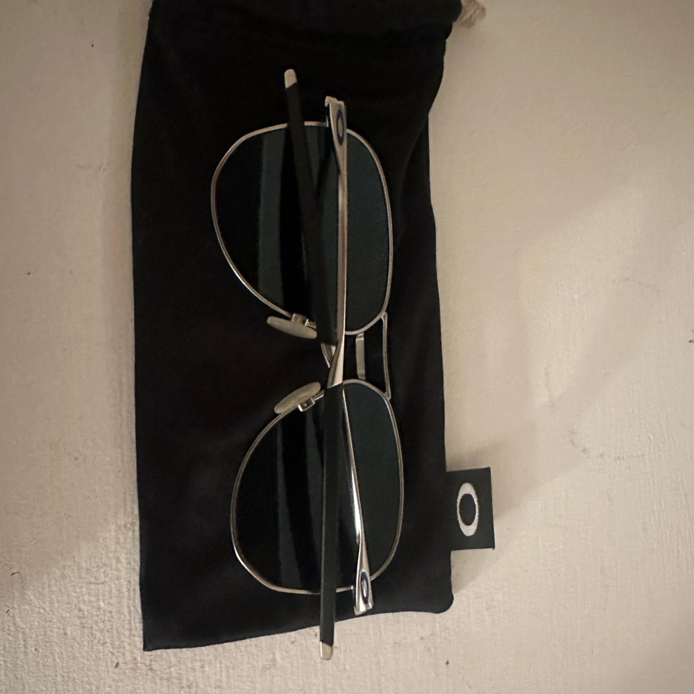Oakley Silver Aviator Sunglasses